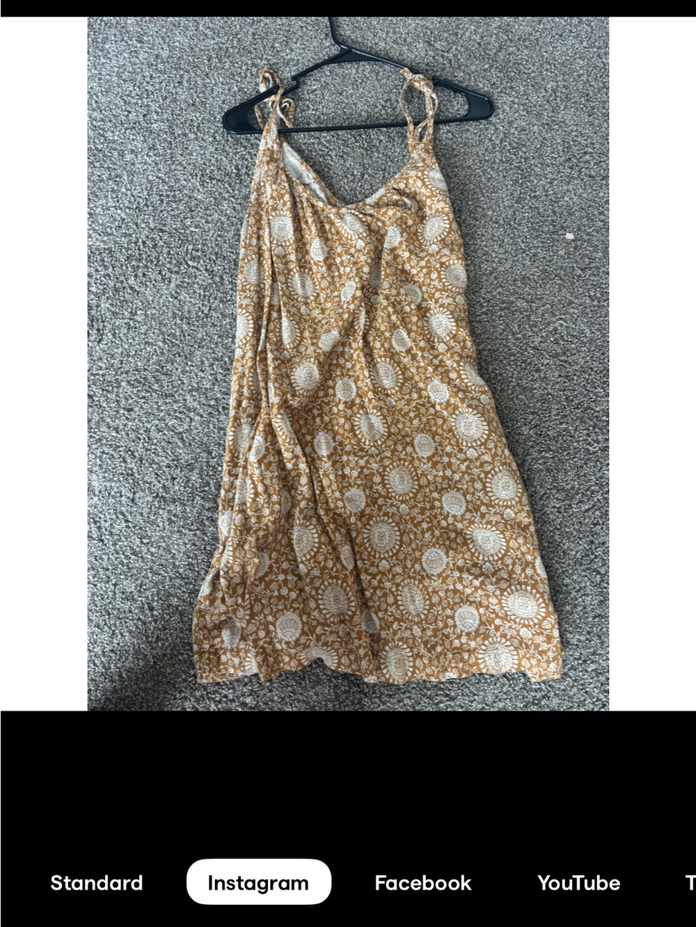 Old Navy Mustard Yellow Floral Sun Print Tie-Strap Sundress